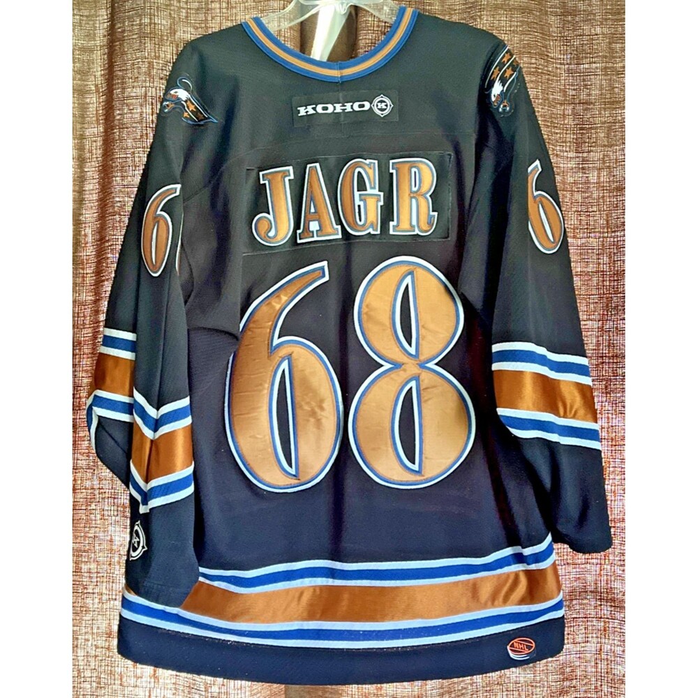 Washington Capitals Jaromir Jagr Jersey KOHO Size XL Black Caps Official NHL